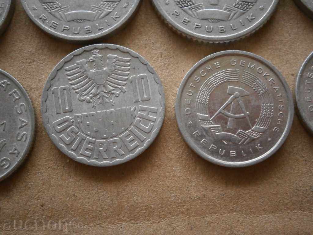 lot lots of aluminum coins GDR GDR - 5