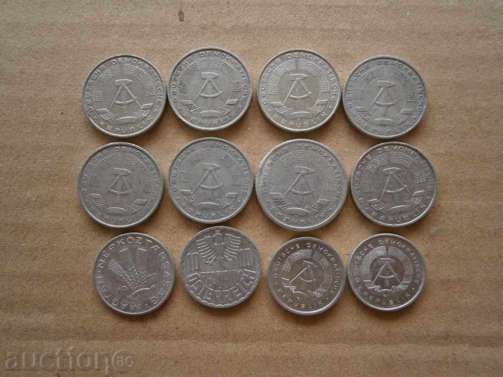 lot lots of aluminum coins GDR GDR - 7