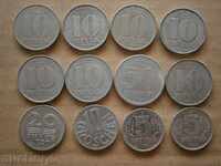 lot lots of aluminum coins GDR GDR