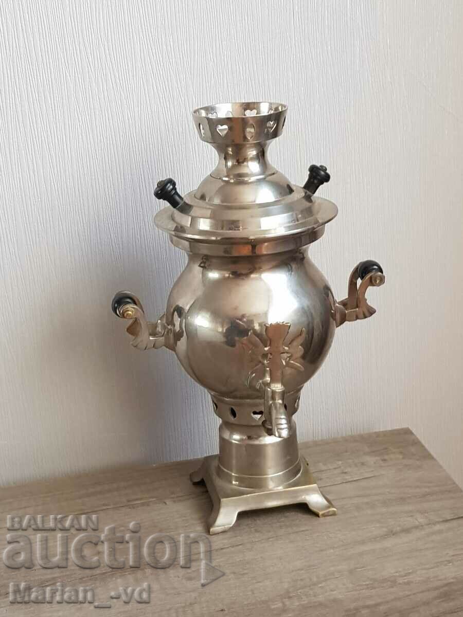 A samovar powered by lumps of alcohol