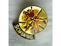 Wrestling tournament badge - Sofia 1995