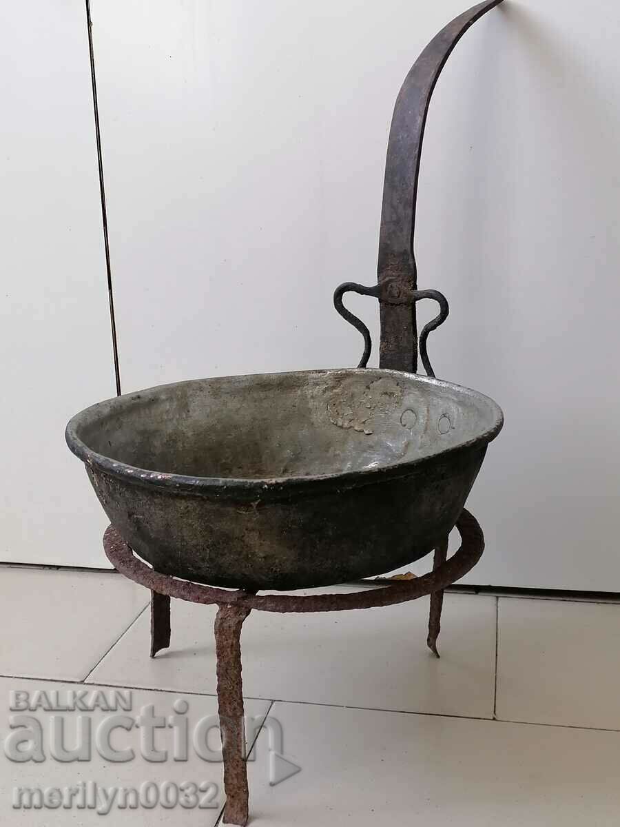 Antique wrought iron stove, hearth, grill, wrought iron - 6 Antique wrought iron stove, hearth, grill, wrought iron - 6