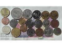 20 νομίσματα μείγμα Ισραήλ Τσεχική Δημοκρατία Τουρκία Ρουμανία Κροατία Ουγγαρία