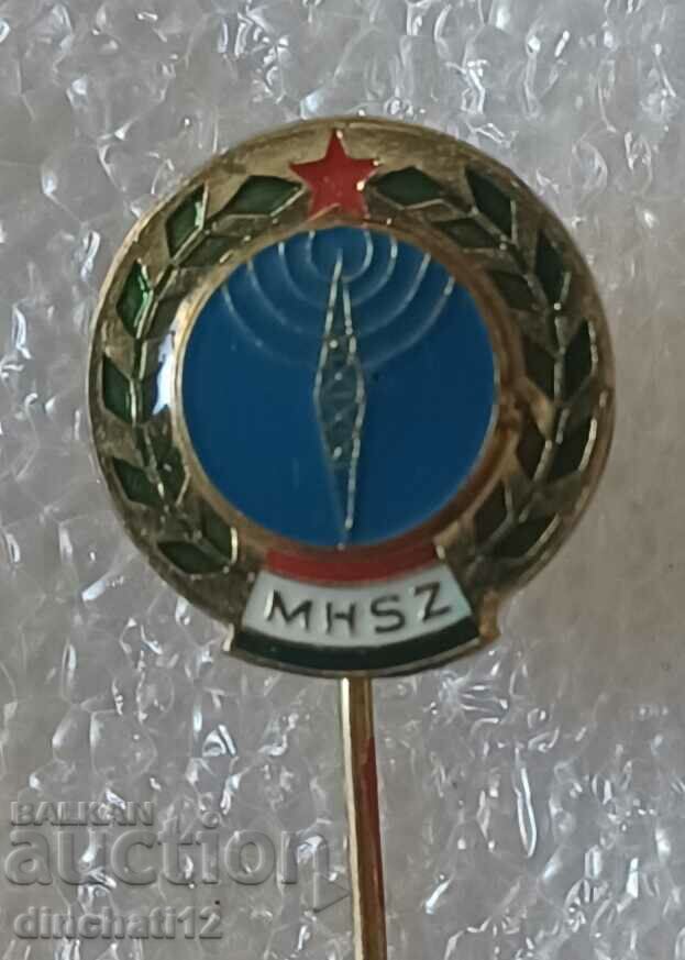Badge. Hungary MHSZ Hungary Radio