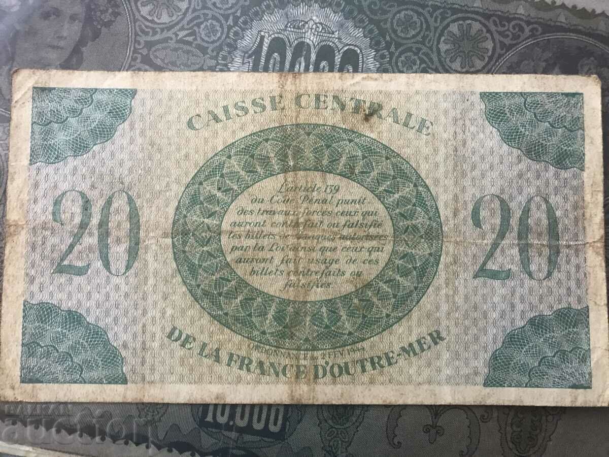 20 francs French colonies WWII with price 210.00 BGN | € 107.37 20 francs French colonies WWII with price 210.00 BGN | € 107.37