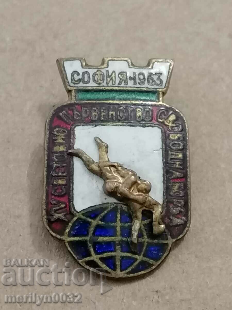 Σήμα Πρωταθλήματος Ελεύθερης Πάλης Σόφια 1963 - 5 Σήμα Πρωταθλήματος Ελεύθερης Πάλης Σόφια 1963 - 5