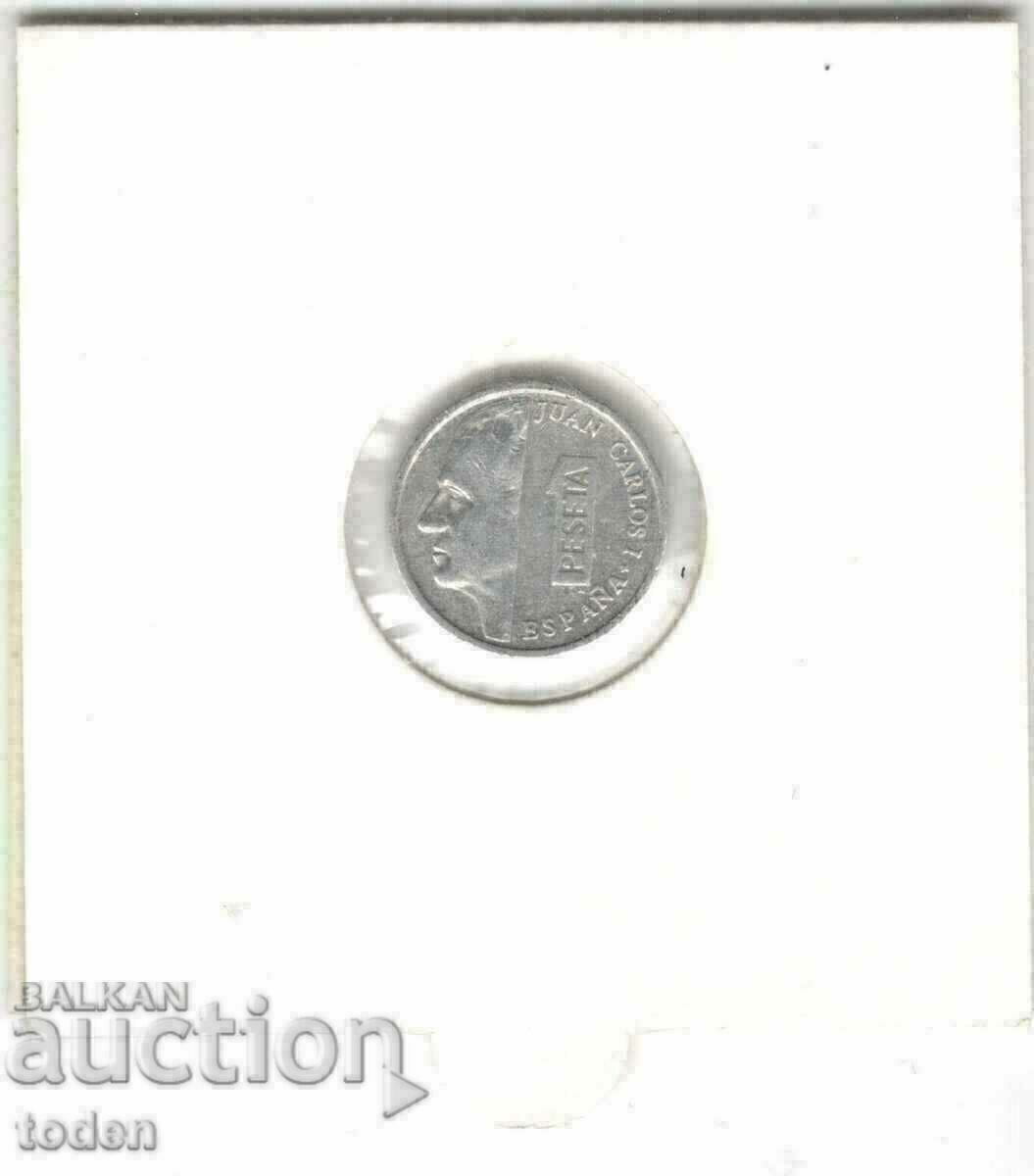 Auction +Spain-1 Peseta-1989 M-KM# 832-Juan Carlos I Auction +Spain-1 Peseta-1989 M-KM# 832-Juan Carlos I