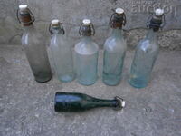lot of vintage bottles bottles 1930s of the last century