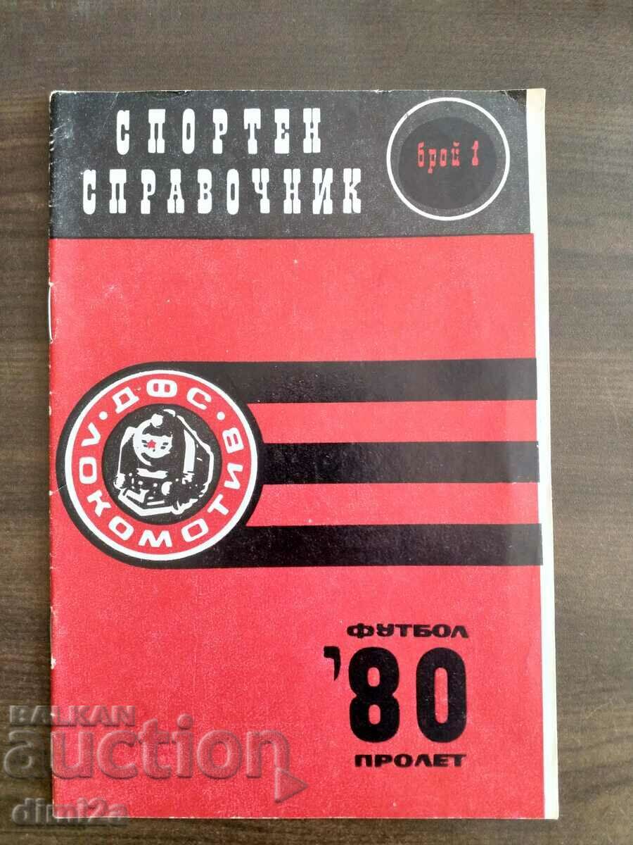 program de fotbal Lokomotiv Sofia primăvara 1980