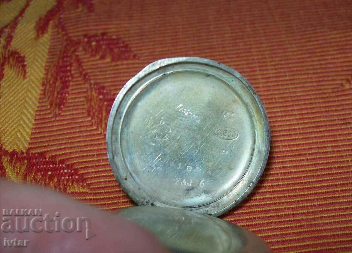 Silver Swiss watch, locket, pocket - 6 Silver Swiss watch, locket, pocket - 6