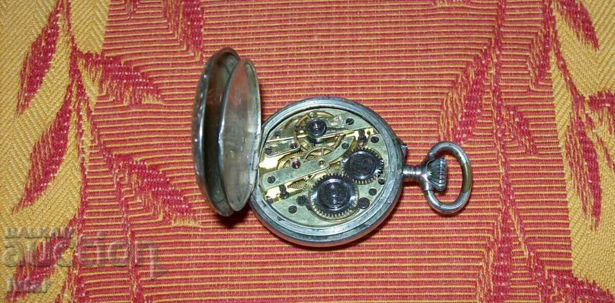 Silver Swiss watch, locket, pocket - 7 Silver Swiss watch, locket, pocket - 7