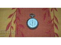 Сребърен швейцарски часовник, медальон, джобен
