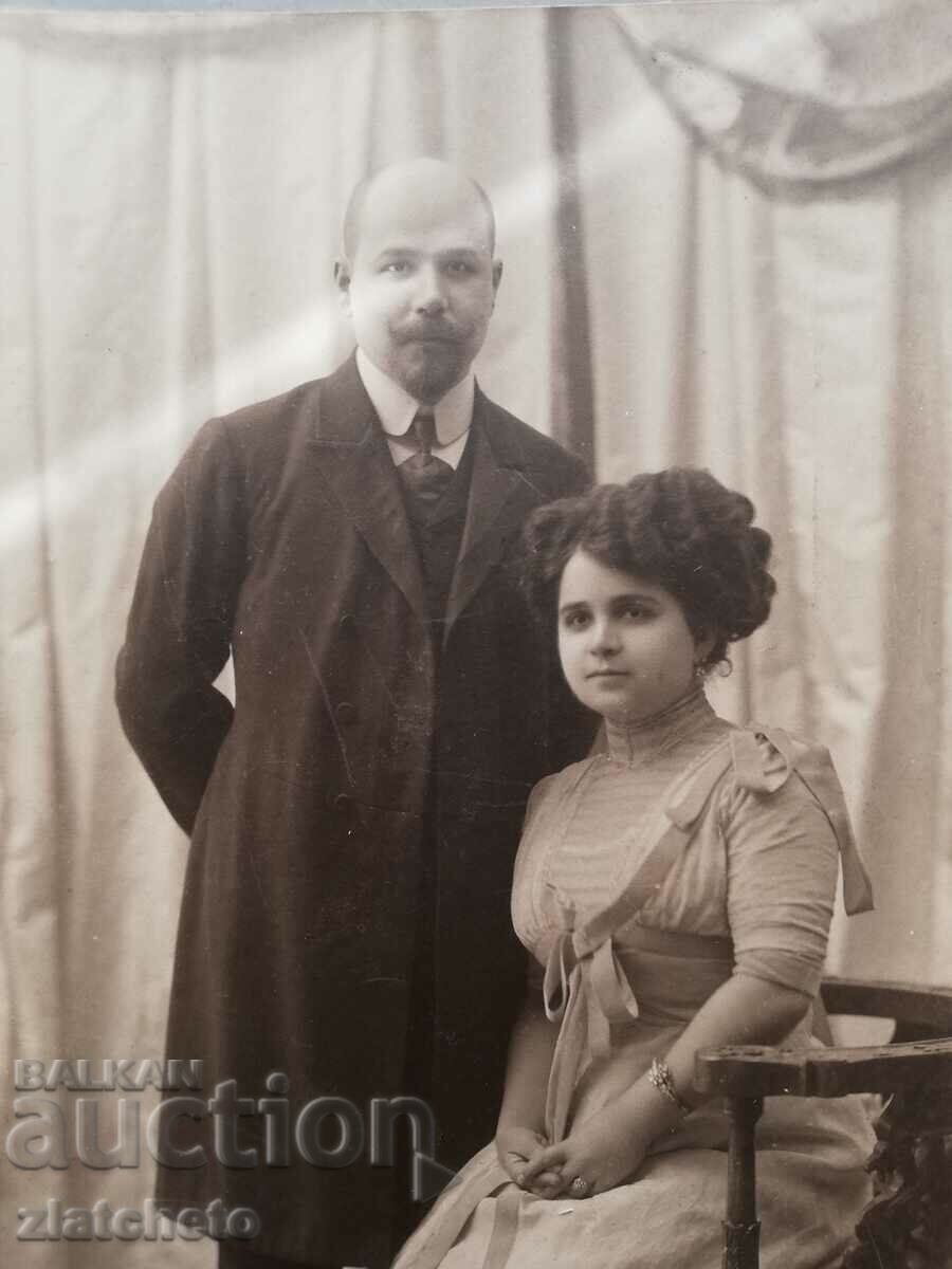 Old cardboard photo - studio Dimitar Karastoyanov with price 40.00 BGN | € 20.45 Old cardboard photo - studio Dimitar Karastoyanov with price 40.00 BGN | € 20.45