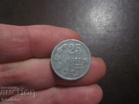 1957 year 25 centimes Luxembourg Aluminum