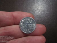 1972 25 centimes Luxembourg Aluminum