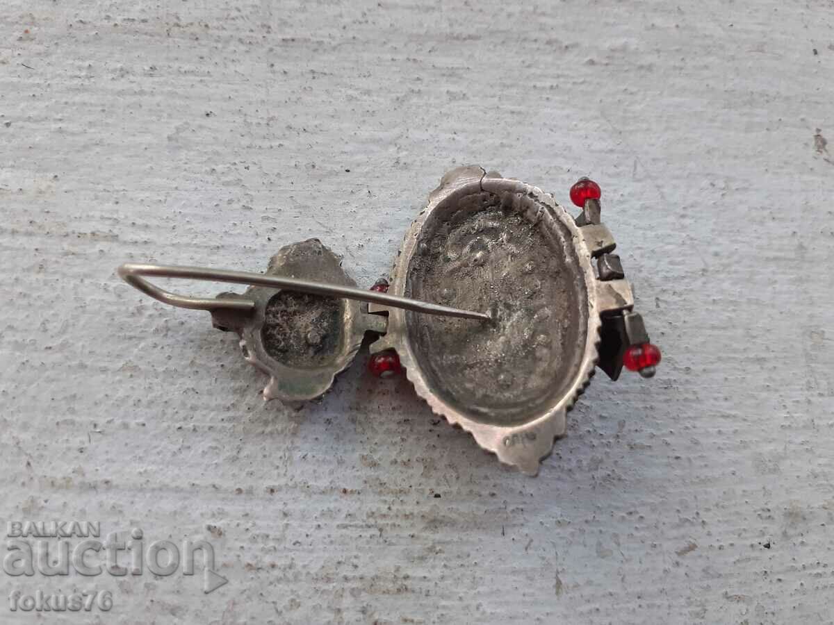 Auction  Revival jewelry niello earring