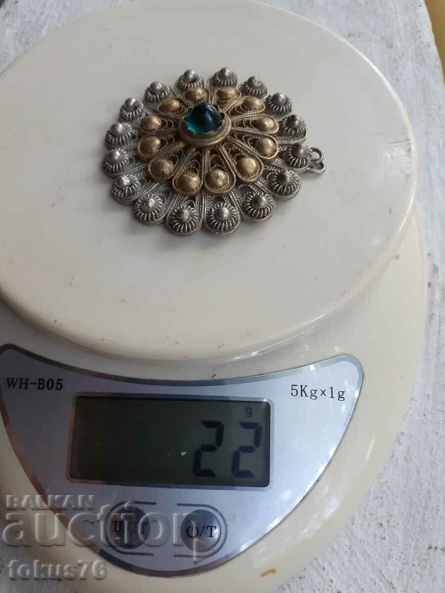 Renaissance silver jewelry with mercury gilding - 5