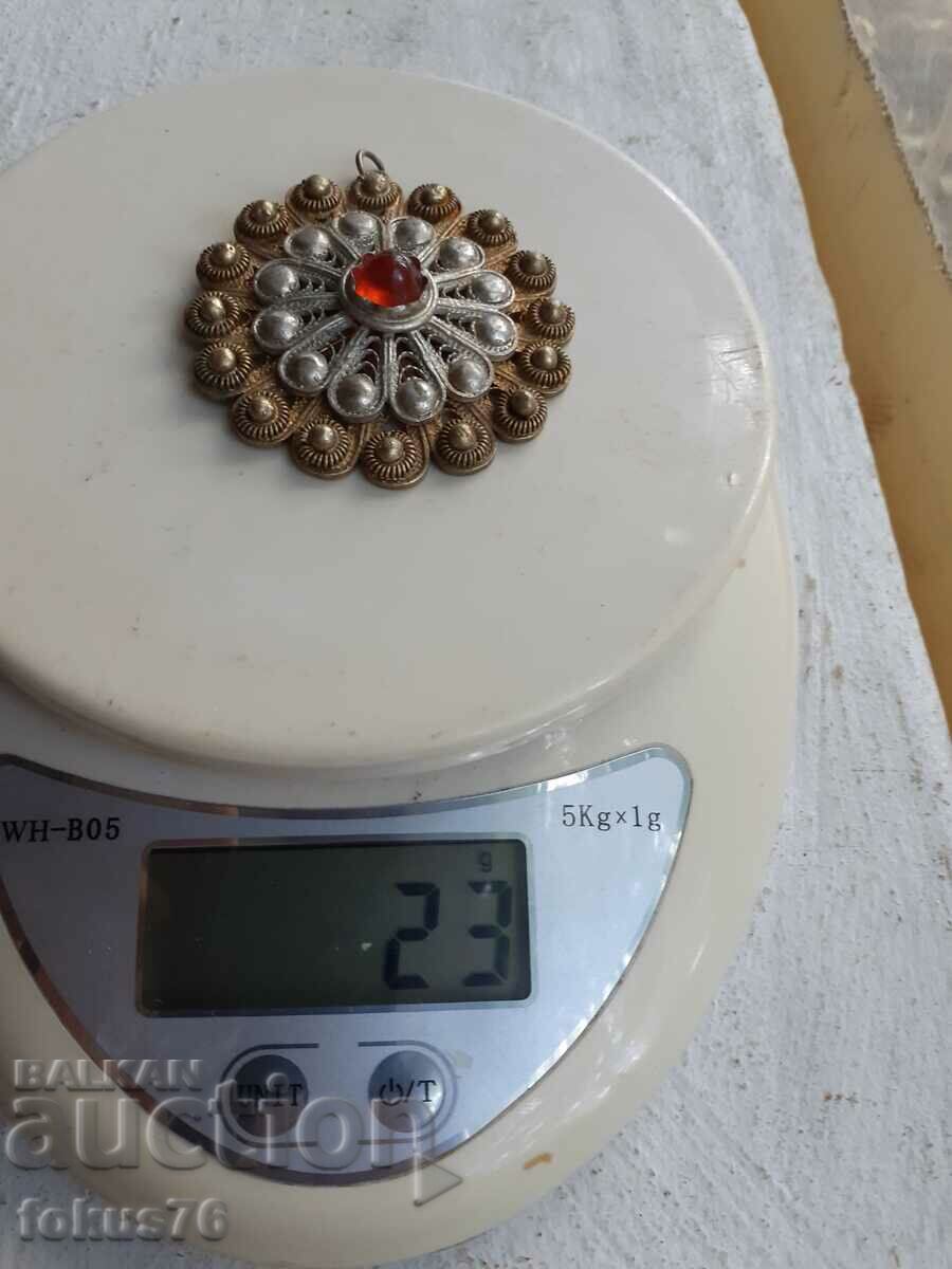 Renaissance silver jewelry with mercury gilding - 5