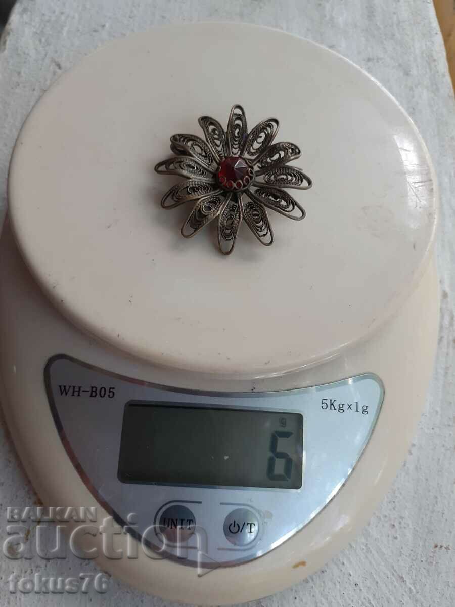 Renaissance jewelry brooch filigree red glass - 5 Renaissance jewelry brooch filigree red glass - 5