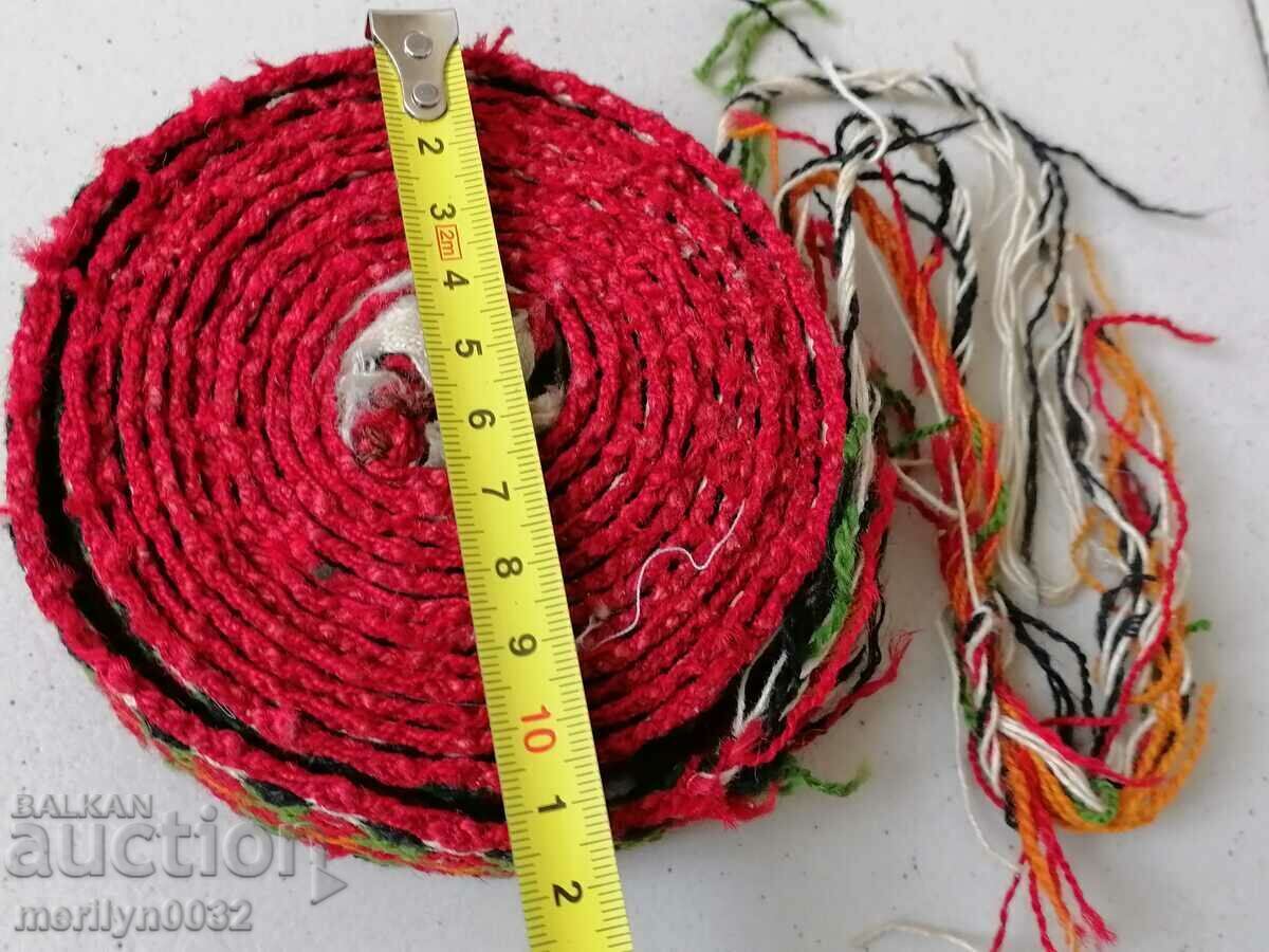 Old handwoven belt, girdle, costume belt - 7