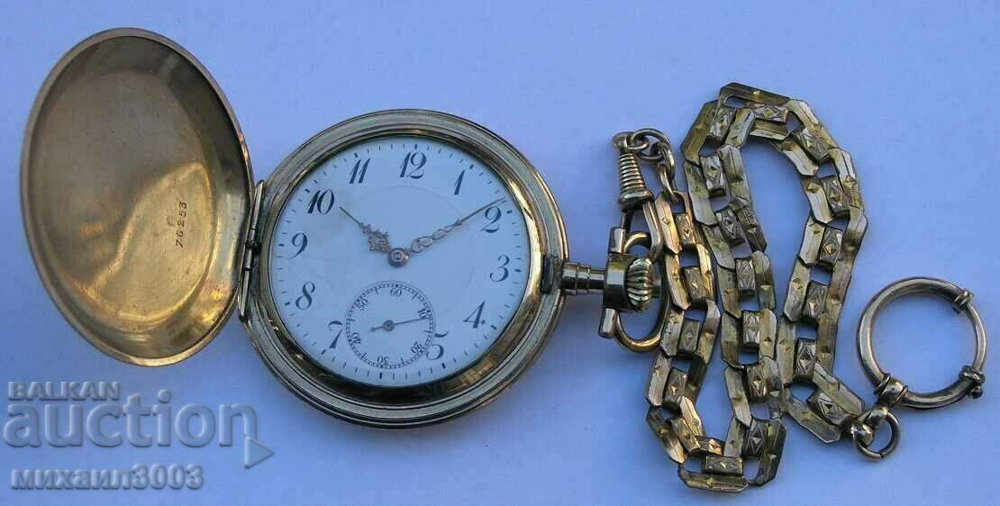 DRUSUS GOLD POCKET WATCH WITH CHAIN