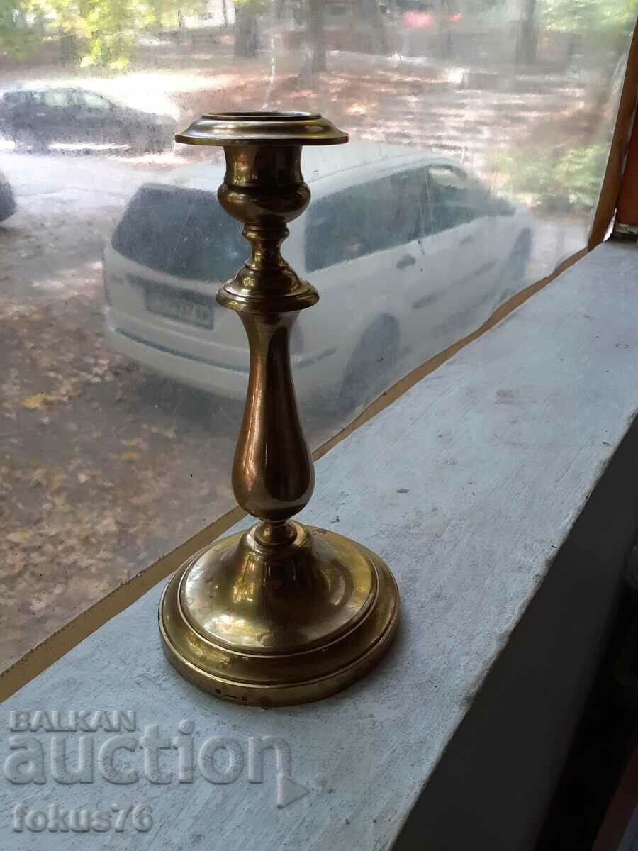 Auction  Old Cristofle gilt candle holder