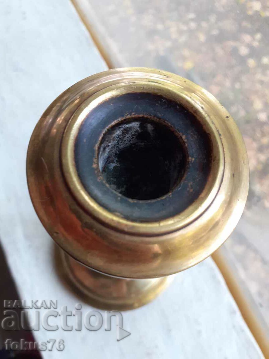 Old Cristofle gilt candle holder - 5