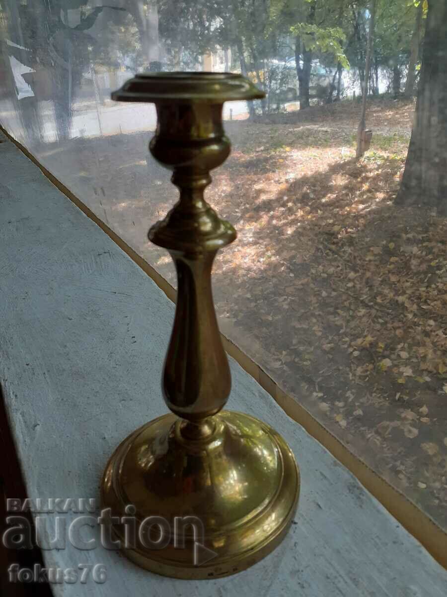 Old Cristofle gilt candle holder - 7