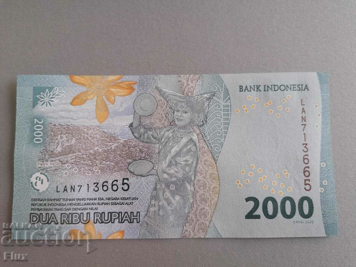Banknote - Indonesia - 2000 Rupiah UNC | 2022 with price 4.00 BGN | € 2.05 Banknote - Indonesia - 2000 Rupiah UNC | 2022 with price 4.00 BGN | € 2.05
