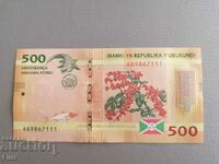 Банкнота - Бурунди - 500 франка UNC | 2015г.