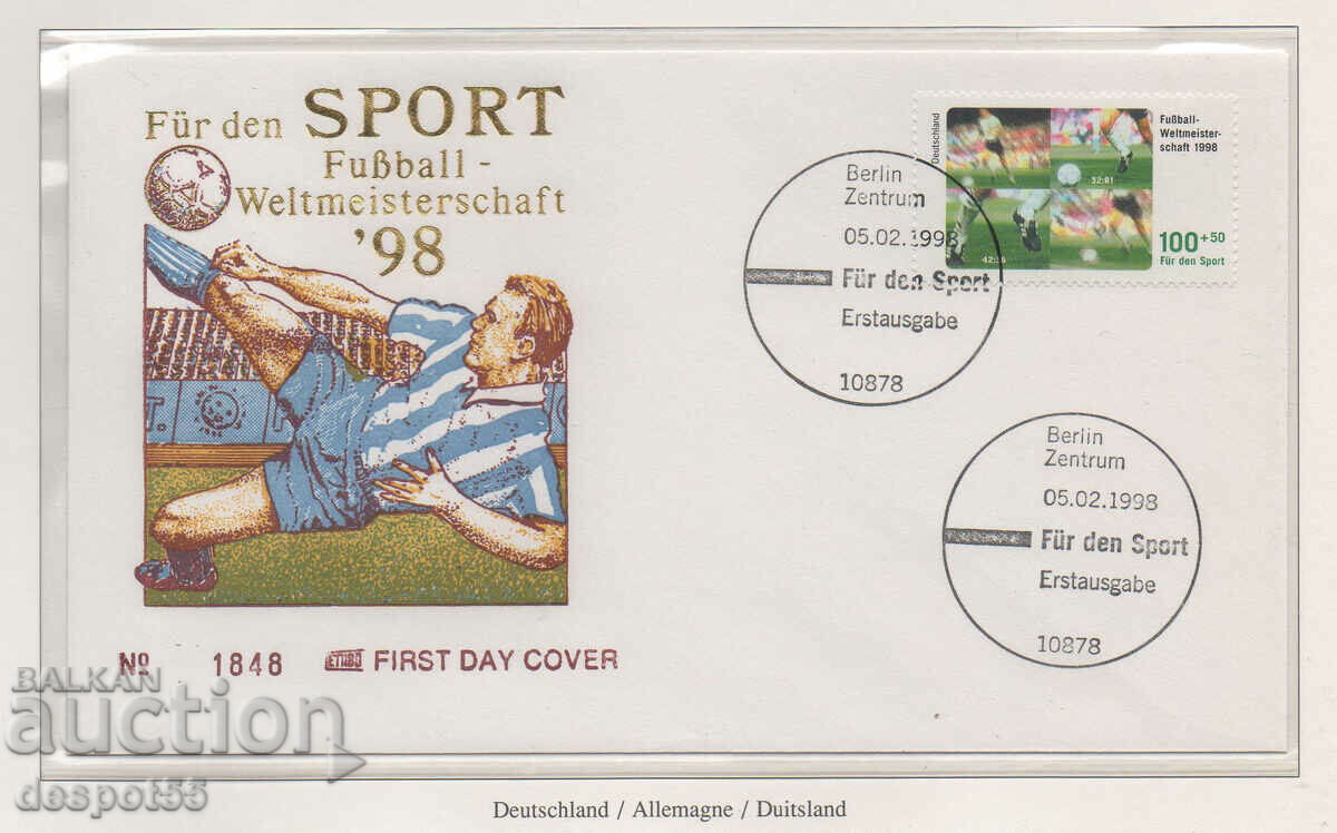 1997. Germany. World Cup in football - France '98. An envelope.