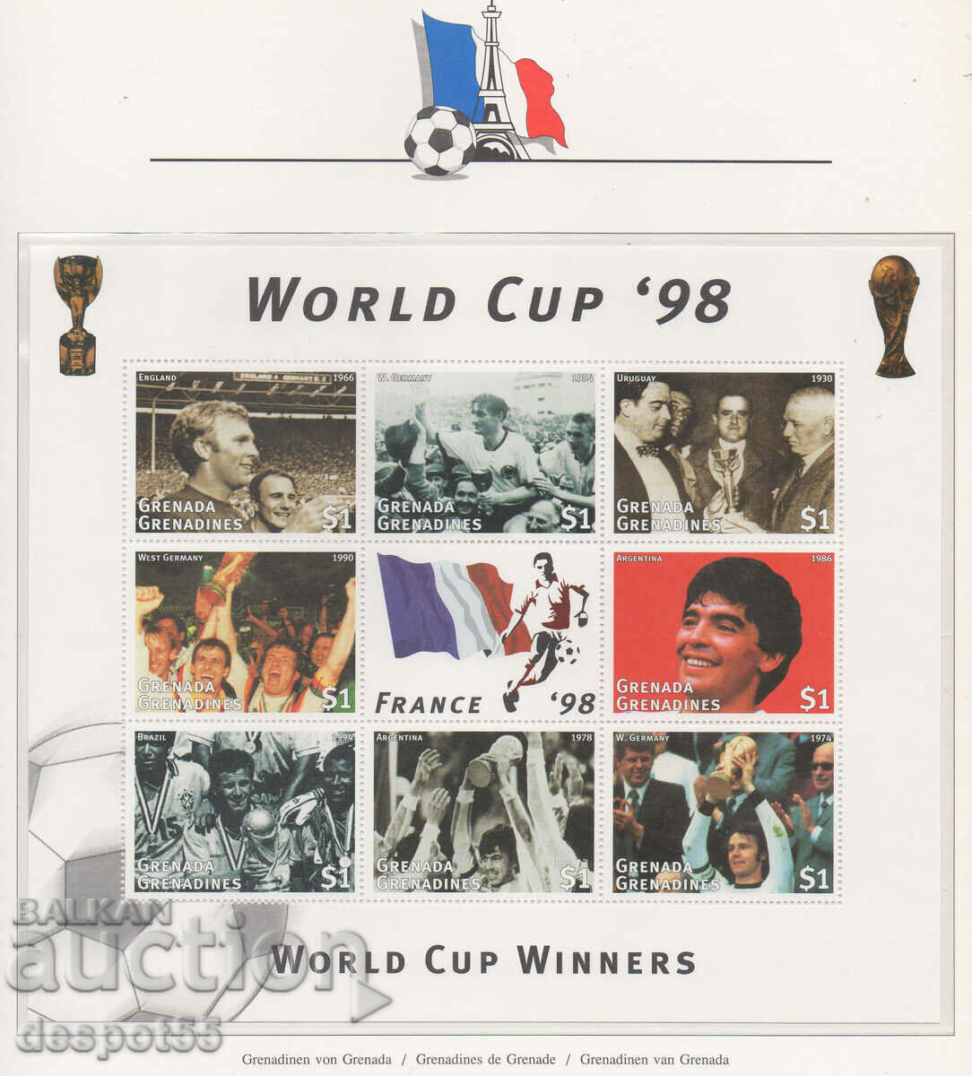 1997. Grenada - Grenada. Cupa Mondială la fotbal - Franța '98