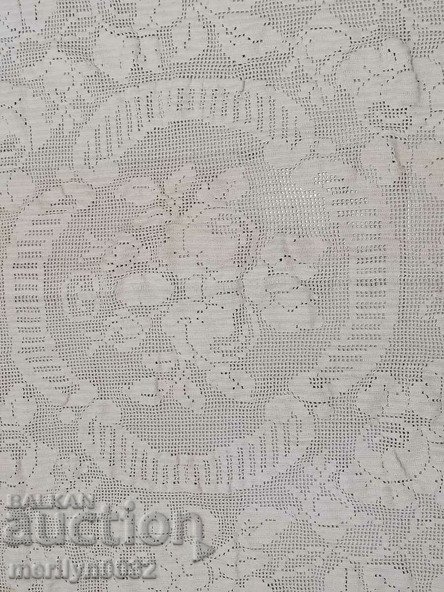 Auction Old knitted tablecloth, milo, grandmother's knitting Auction Old knitted tablecloth, milo, grandmother's knitting