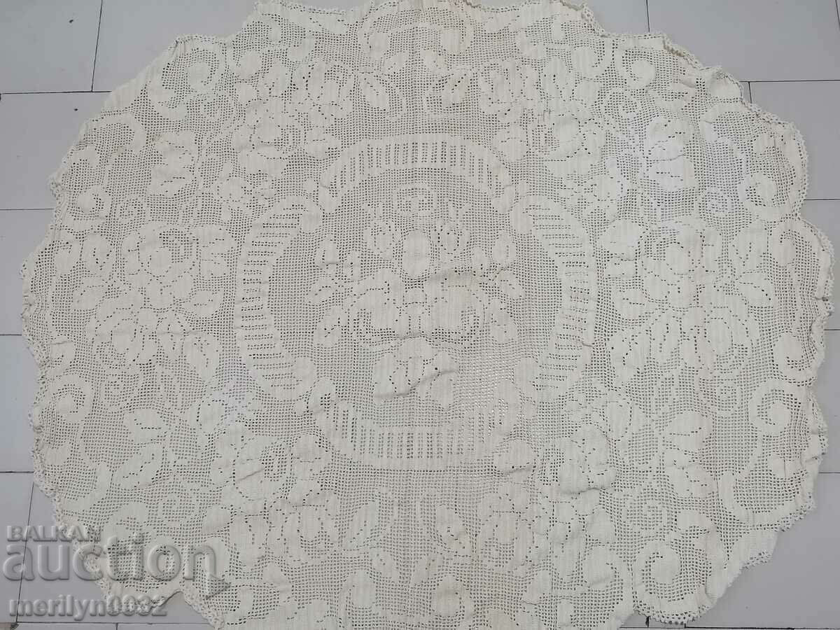 Old knitted tablecloth, milo, grandmother's knitting - 7 Old knitted tablecloth, milo, grandmother's knitting - 7