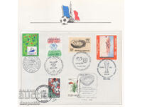 1986-96. Филателна карта с футболни събития, марки и печати