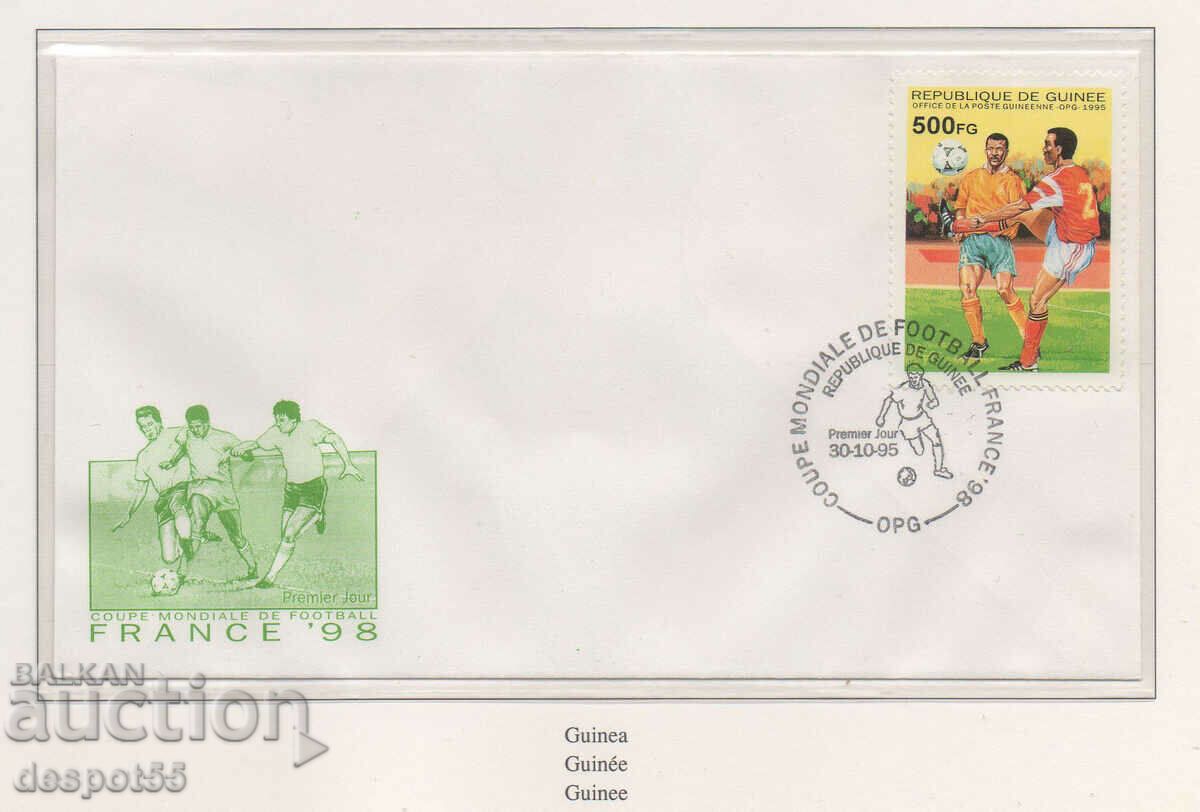 1995. Guinea. World Cup in football - France '98. An envelope.