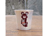 porcelain Olympic cup Olympics Moscow 1980 Misha