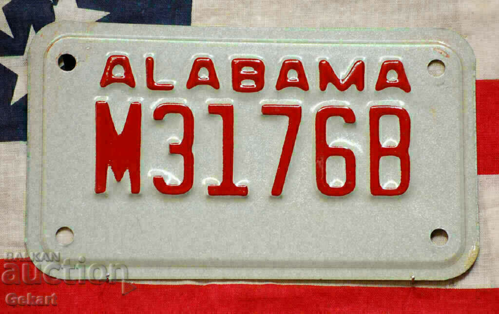 Американски мотоциклетен регистрационен номер Табела ALABAMA
