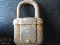 Old padlock, VOLM, Made in Germany