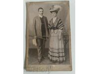 1908 FOTOGRAFIE VECHE CARTON REGATUL PORTRET DE FAMILIE