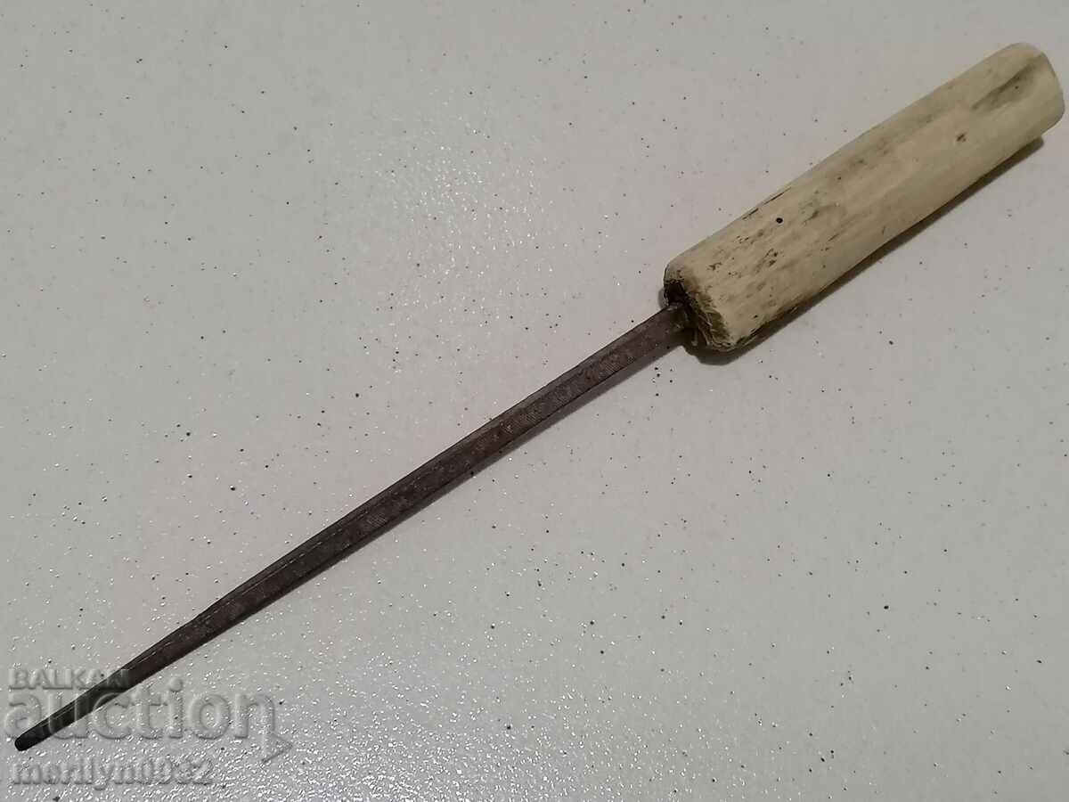 Old wrought iron awl saw with price 38.00 BGN | € 19.43