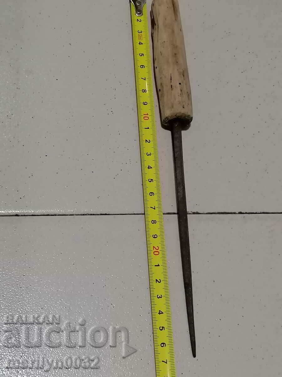 Auction  Old wrought iron awl saw