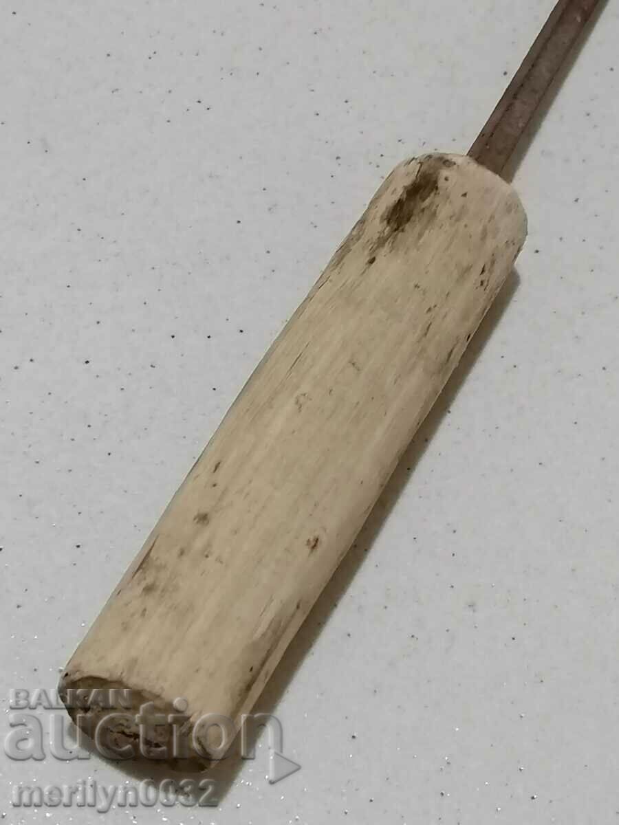 Old wrought iron awl saw - 6