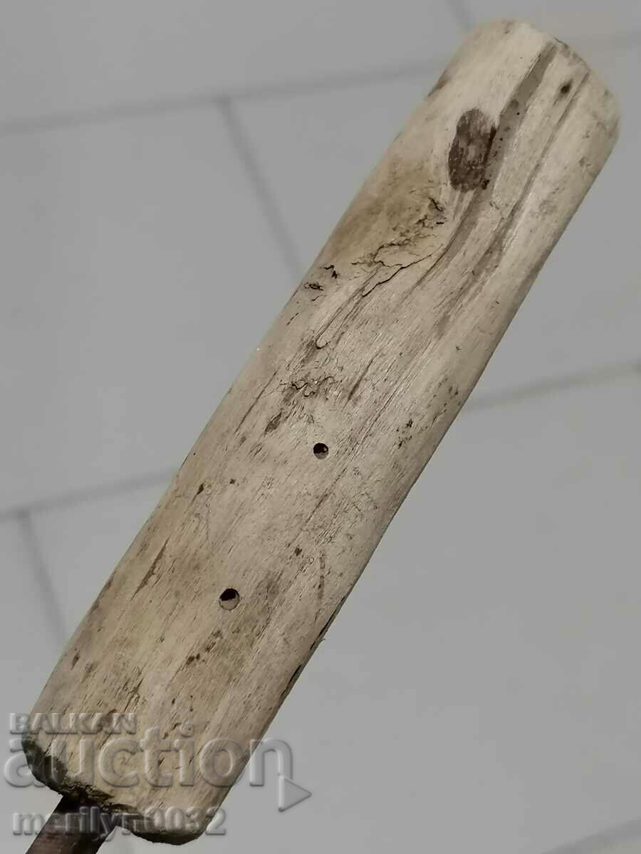 Old wrought iron awl saw - 7