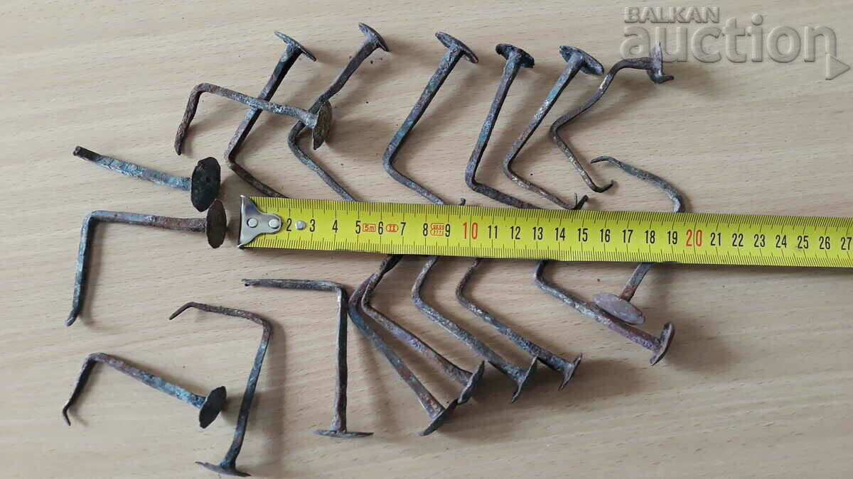 vintage wrought iron nails lot nail nails - 5