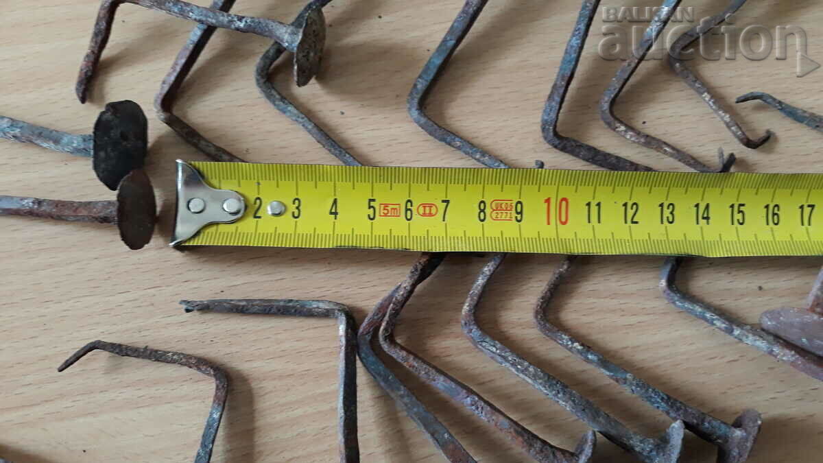 vintage wrought iron nails lot nail nails - 6