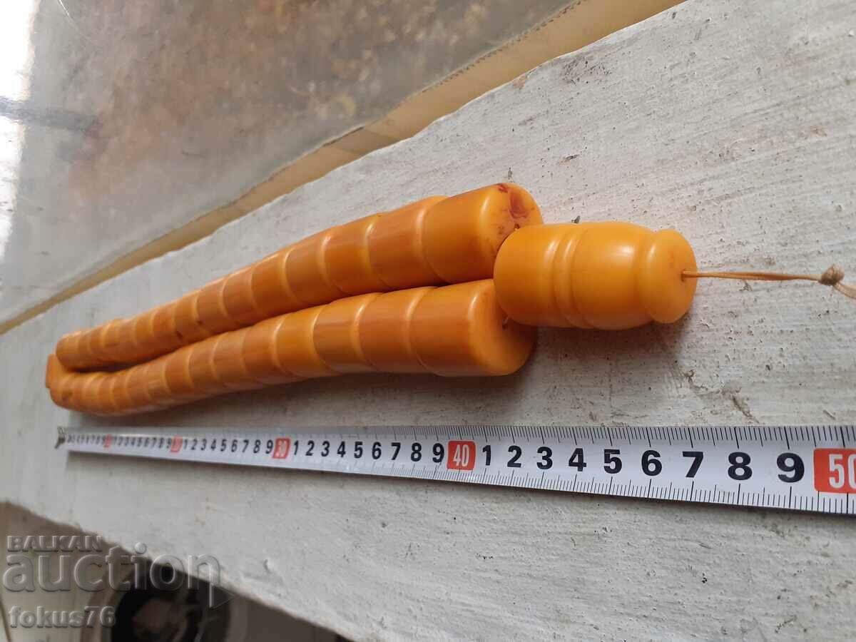 Τεράστιο κομπολόι από καταλίνη 33 χάντρες + ποπ κίτρινο με νταμάρια - 5 Τεράστιο κομπολόι από καταλίνη 33 χάντρες + ποπ κίτρινο με νταμάρια - 5