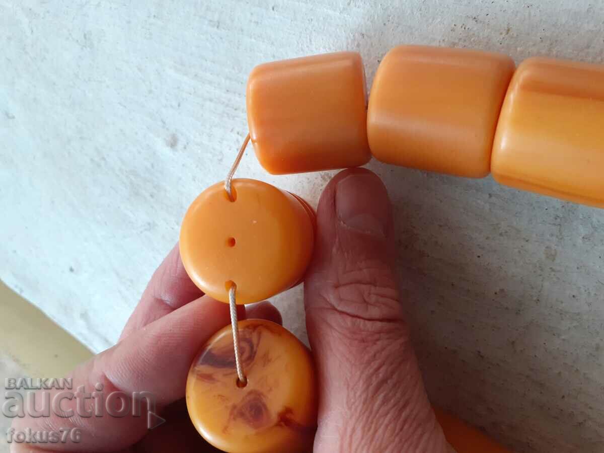 Τεράστιο κομπολόι από καταλίνη 33 χάντρες + ποπ κίτρινο με νταμάρια - 7 Τεράστιο κομπολόι από καταλίνη 33 χάντρες + ποπ κίτρινο με νταμάρια - 7