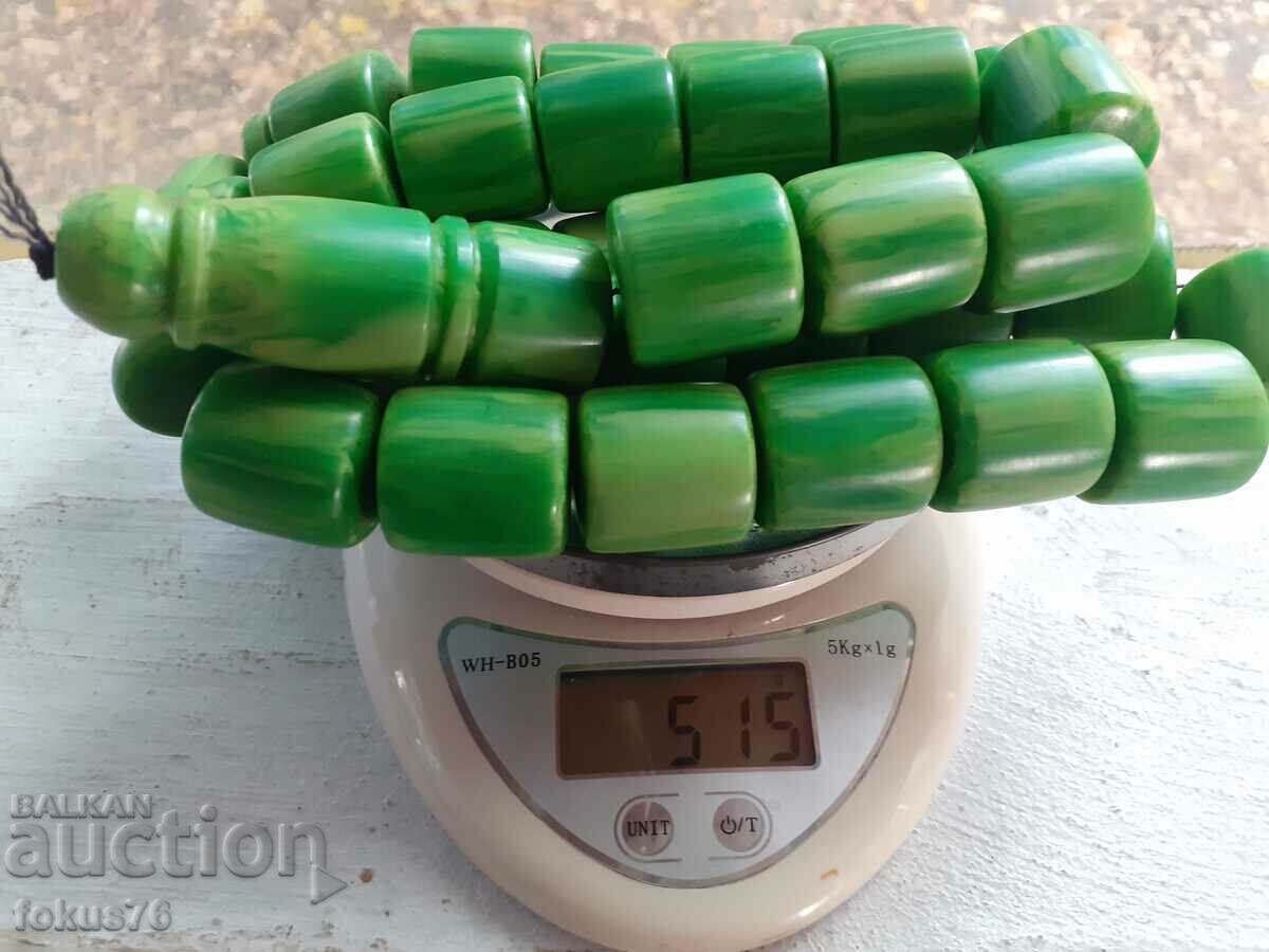 Τεράστιο κομπολόι από καταλίνη 33 χάντρες + ποπ πράσινο με νταμάρια με τιμή 1190.00 BGN | € 608.44 Τεράστιο κομπολόι από καταλίνη 33 χάντρες + ποπ πράσινο με νταμάρια με τιμή 1190.00 BGN | € 608.44