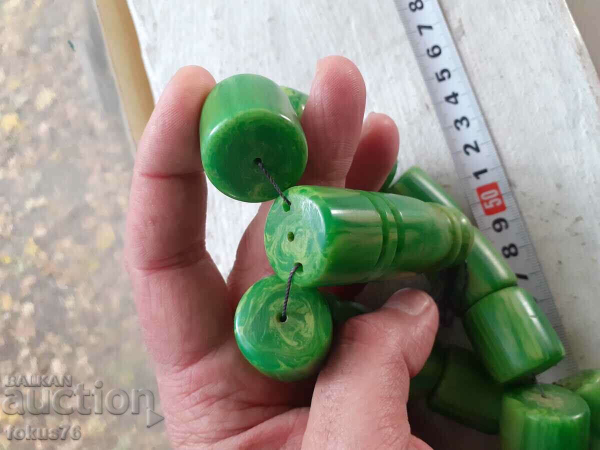 Τεράστιο κομπολόι από καταλίνη 33 χάντρες + ποπ πράσινο με νταμάρια - 5 Τεράστιο κομπολόι από καταλίνη 33 χάντρες + ποπ πράσινο με νταμάρια - 5